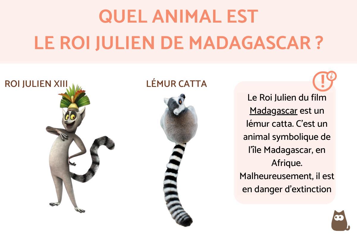 Quel animal est le Roi Julien de Madagascar
